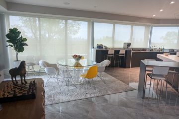 Kitchen & eating area with windows